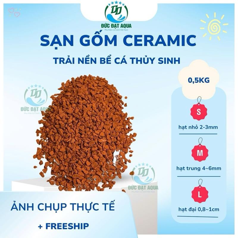 sạn gốm ceramic màu đỏ Trải Nền Hồ Thủy Sinh 1kg & 500g