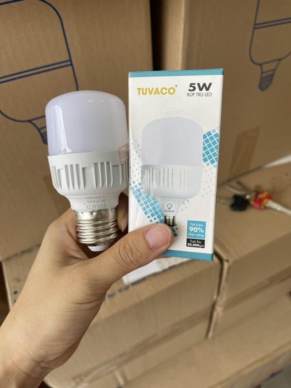 đèn led búp trụ 5w, đèn led búp kín nước để ngoài trời , đèn led búp giá rẻ