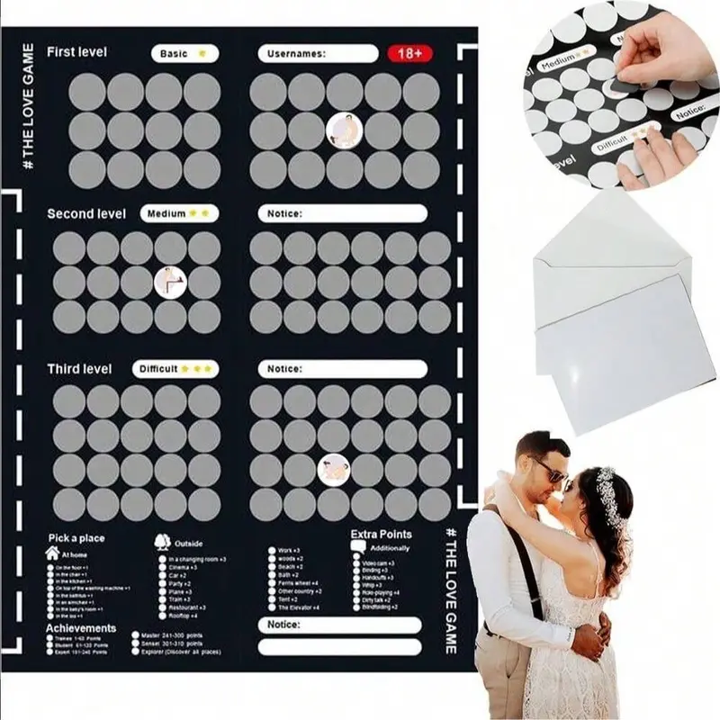 Marriage To Do List Scratch Off Poster, 1 Count Wedding Game Poster, Wedding Anniversary Gift, Marriage Bucket List Poster 0