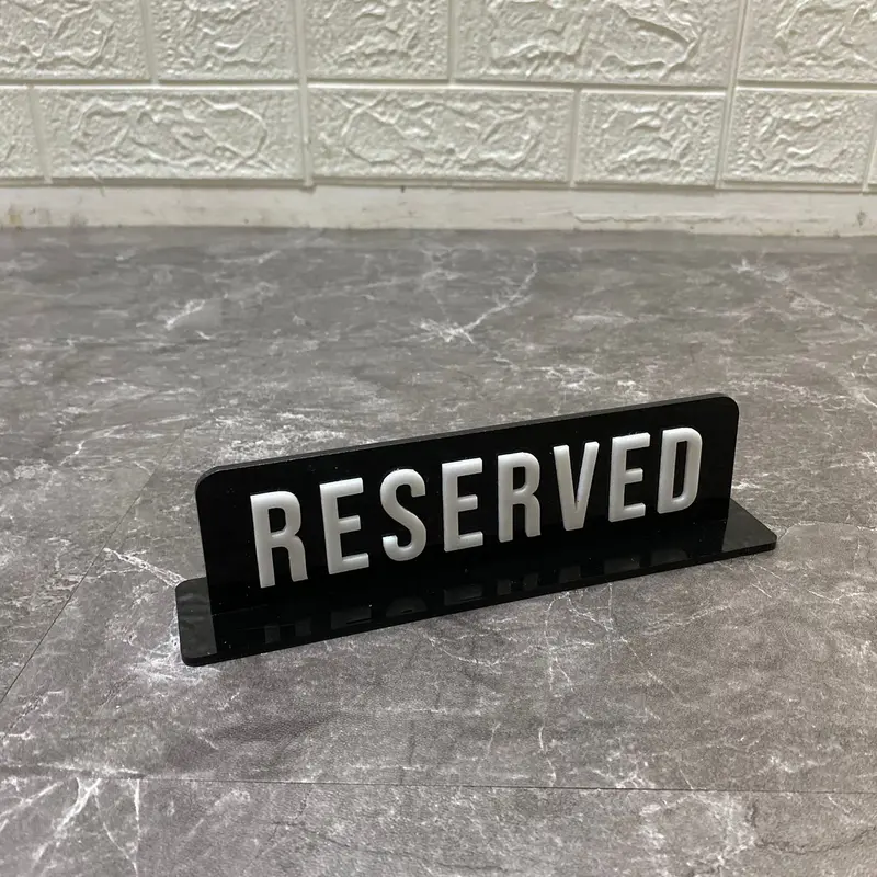 Reserved, Cashier Sign | Acrylic Timbul - Laser Cut - Custom 2