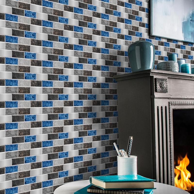 Product Introduction of Self-adhesive Wallpaper, Waterproof Splash Proof Wall Sticker, Decorative Tile Sticker for Home Living Room Bedroom Kitchen Bathroom 3