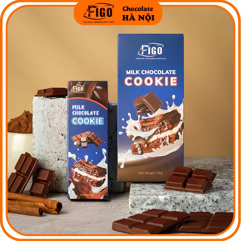 [Chính hãng]  Milk Chocolate nhân bánh Cookie FIGO thanh 20gr,50gr | Kẹo Socola sữa 50% Cacao nhân Cookie, giòn thơm,tan ngay trong miệng, chất lượng Food Snack 0