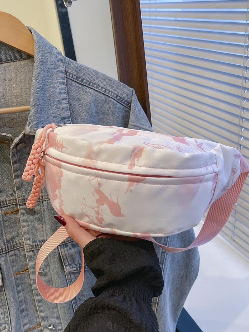 Product Introduction of Fashionable Floral Pattern Fanny Pack, Casual Versatile Zipper Sling Bag for Women, Trendy All-match Chest Bag for Daily Used 6