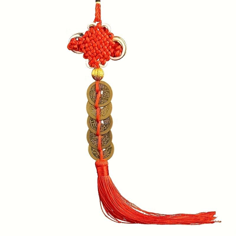 2 Traditional Chinese Five Emperors Money To Win The Wealth And Wealth Ornaments, Metal Feng Shui Amulets, Symbolizing Wealth And Prosperity, Gourd Design, Door Protection Amulets, No Power Supply Required, No Feathers 0