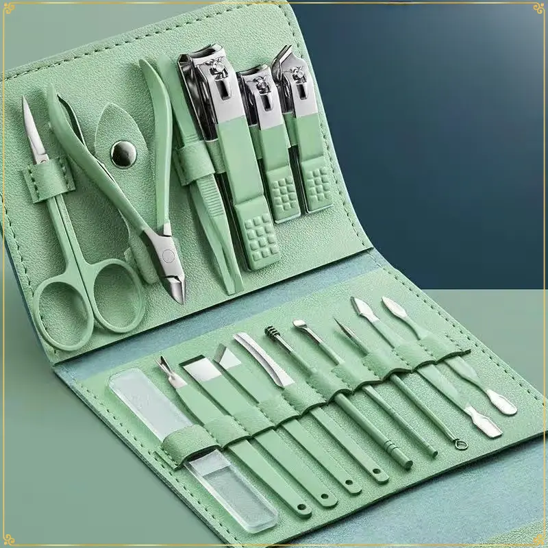 16-Piece Pedicure & Manicure Set Professional Stainless Steel Nail Clippers Kit