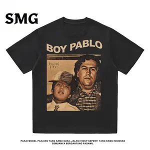 SMG Tshirt - Boy Pablo Escobar  | Parodi Band & Film  | BAJU MUSIK METAL ROCK Kaos kecil dan unik dengan elastisiegbxbduyal