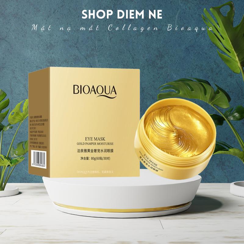 [Hộp 60 miếng] mặt nạ mắt Collagen Bioaqua dưỡng ẩm, mờ thâm, bọng mắt Nữ Women