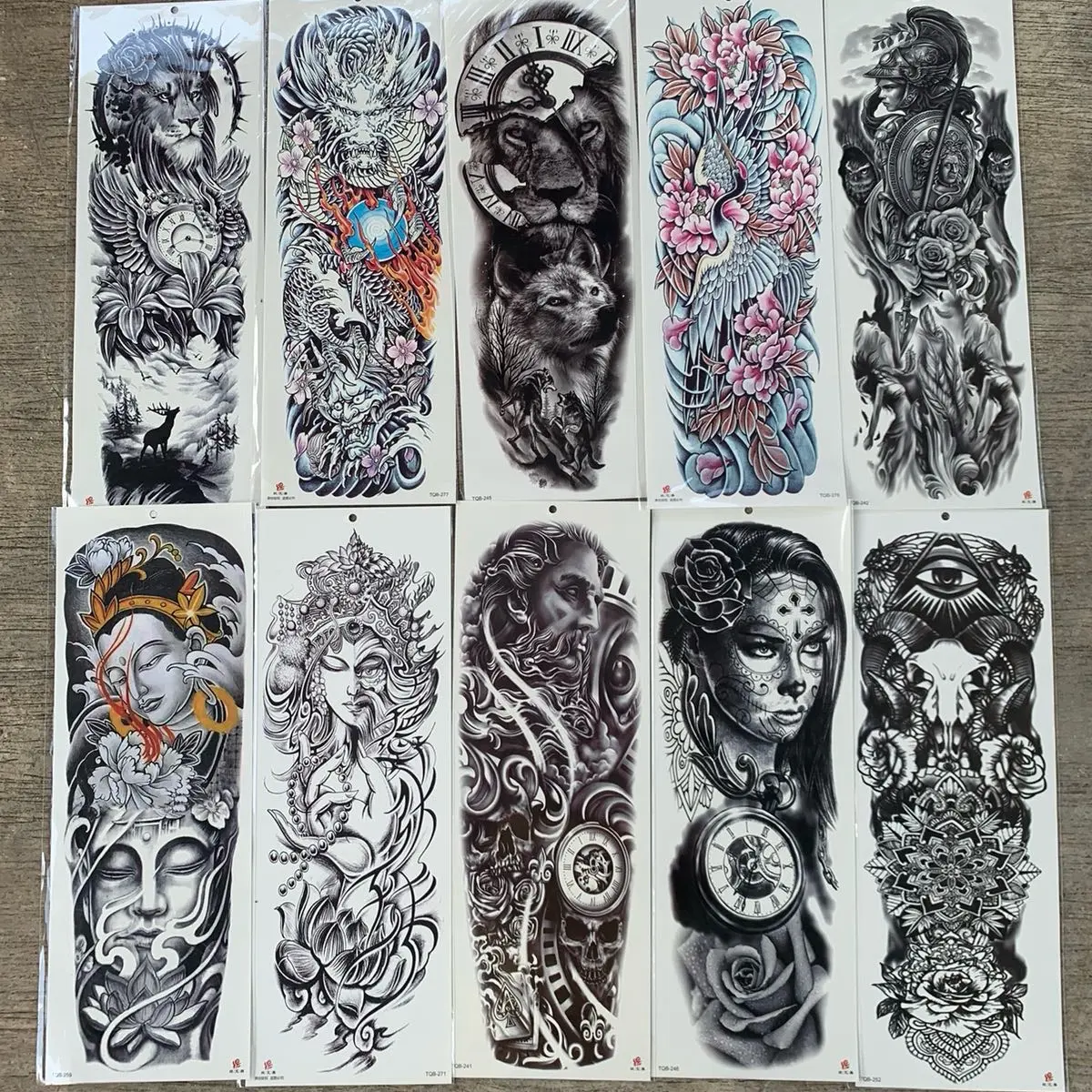 Tato Temporer Full Arm Basic Tahan 1 Minggu Tatto Full Lengan Basic Warna Motif Naga tato Harimau Lengan Full Warna Hitam