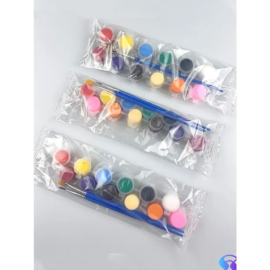 Acrylic Colour Set 6/12 Warna - Cat Akrilik Kanvas Lukis Canvas Paint Acrylic Color 3 ml