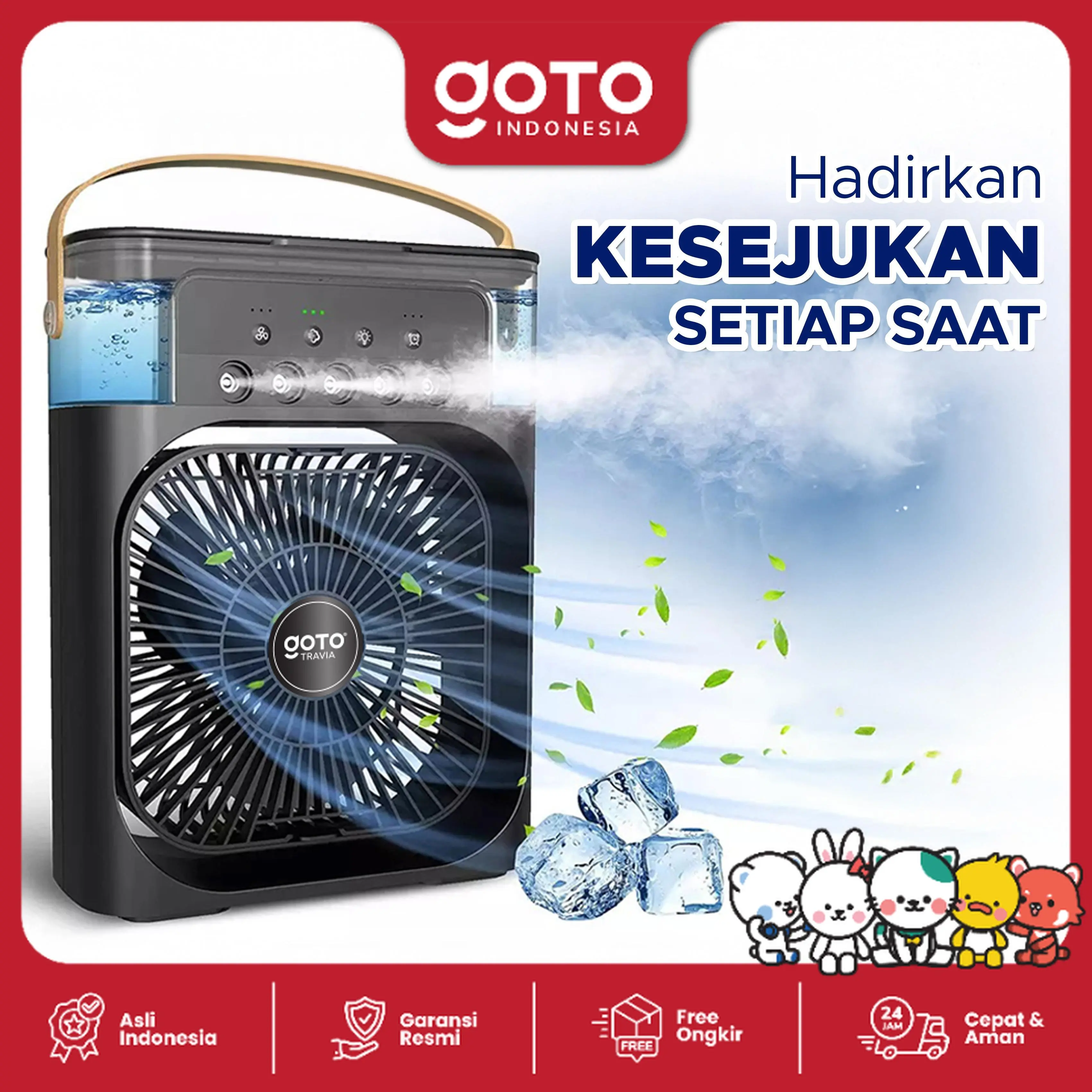 Goto [COD] Travia Air Cooler Fan Kipas AC Mini Portable Pendingin Ruangan