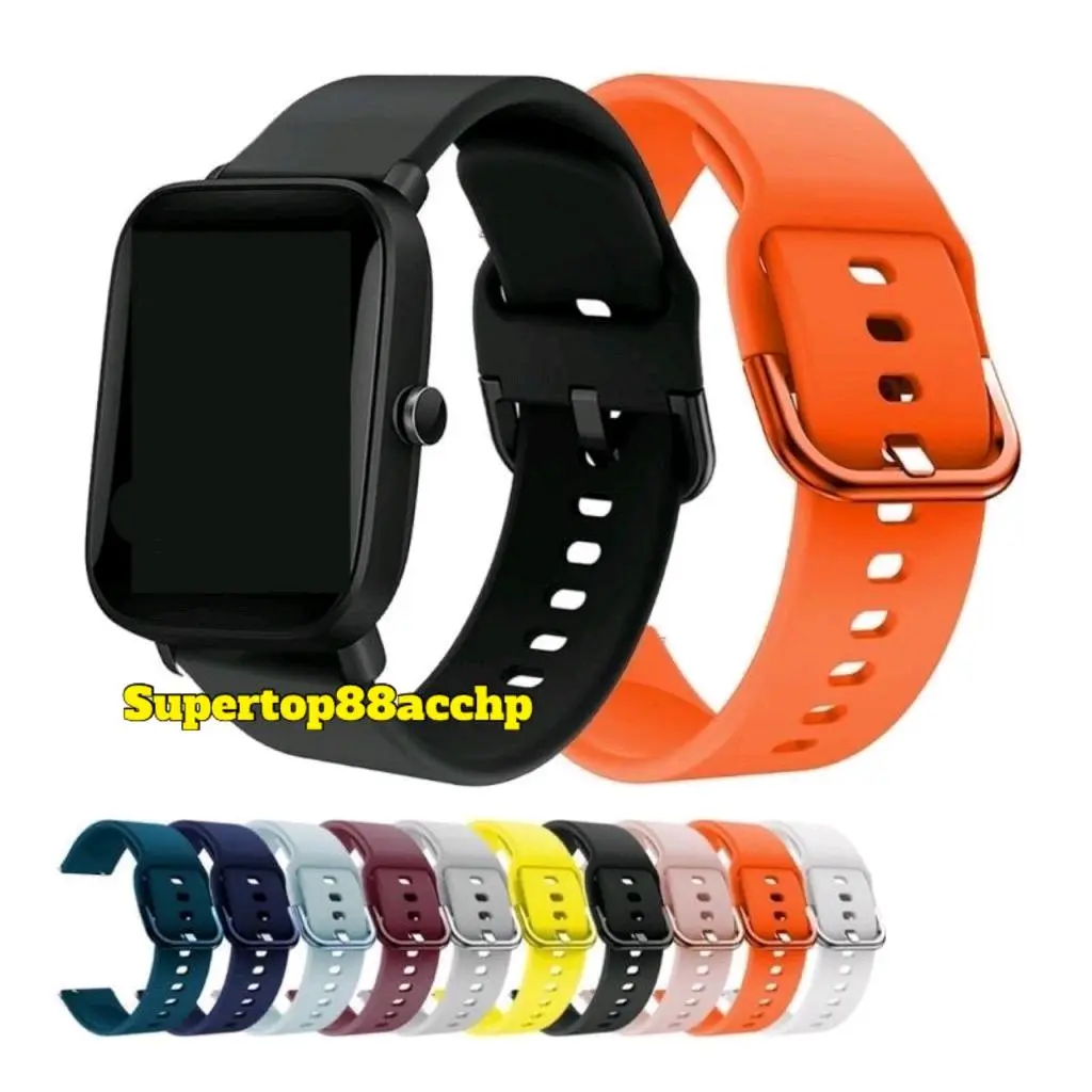 Strap Smartwatch Amazfit Pop/Pop Pro/ Bip/Bip U/Bip U pro/Bip S/Bip S Lite/Bip 1S/Bip 3/Bip 3 Pro/Tali Jam Rubber Colorful Buckle Model Active