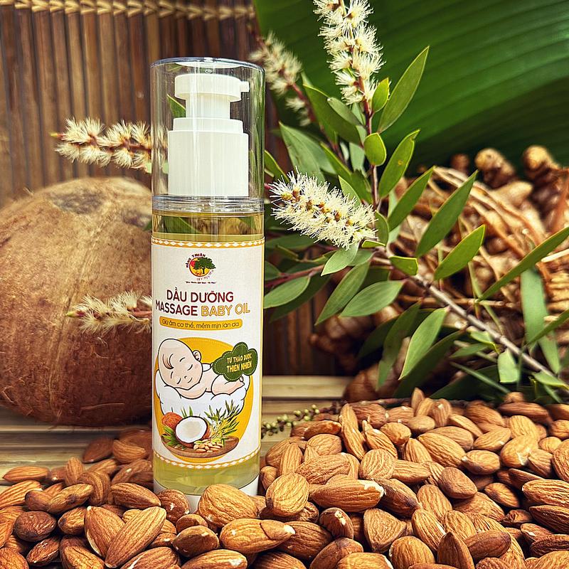 Dầu Massage Và Dưỡng Ẩm Trẻ Em Baby Oil Hằng Thuận Tây Nguyên [100ml] Cho Bé