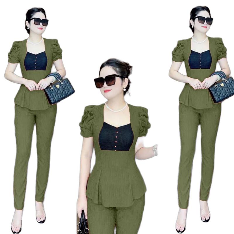    MÃ DEAL H21  ĐỒ BỘ THUN XỐP NHẬT LOẠI MỀM MỊN TAY PHỒNG PHỐI MÀU ĐÍNH HỘT MẶC SANG SIZE TỪ 40- 75KG 