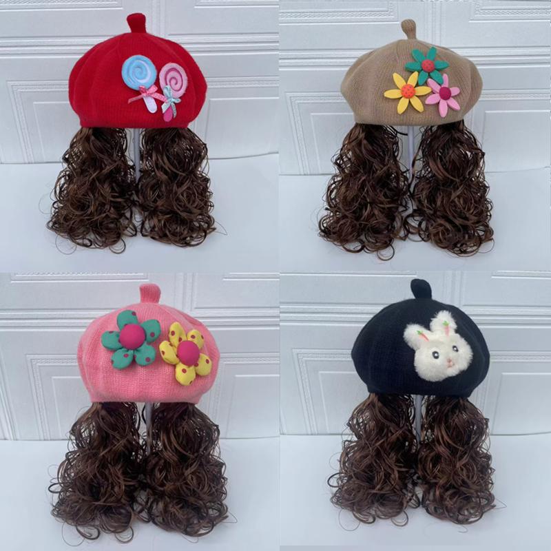 Product Introduction of Mũ Trẻ Em Bé Phong Cách Hàn Quốc, Mũ Bí Ngô Dệt Kim, Cho Bé Gái, Mũ Len, Mũ Nồi Trẻ Em, Tóc Giả, Tóc Dài, Thích Hợp Cho Mùa Thu Và Mùa Đông, 2024 0
