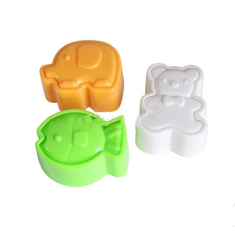 Product Introduction of 3Pcs Cartoon Cute Elephant Fish Bear Shape Rice Ball Machine Kids Bento Mold DIY Rice Ball Sushi Mold YDEA1 14
