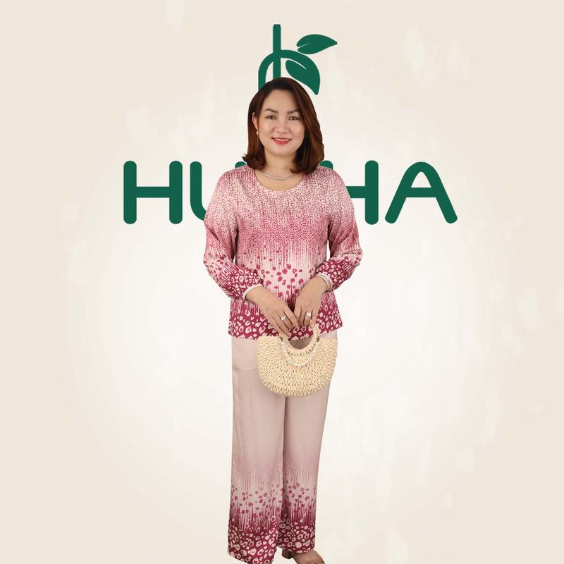 (Mẫu V28) - Đồ thiết kế trung niên HUY HÀ - Gấm , quần dài , tay dài viền 0