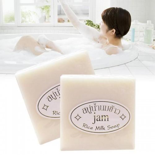 Combo 3 bánh Xà phòng cám gạo Jam Rice Milk Soap Thái Lan Làm Đẹp Da Dưỡng Da Body Nữ và Nam Dưỡng Body sáptắm trắngda Women