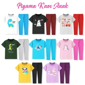 Set piyama pendek Motif Keren Anak Laki-laki Perempuan Terbaru