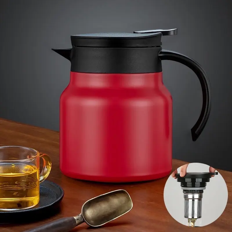 Ấm pha trà giữ nhiệt inox dung tích 1000L có lưới lọc, bình pha trà giữ nhiệt cao cấp giữ nhiêt cao cấp 7