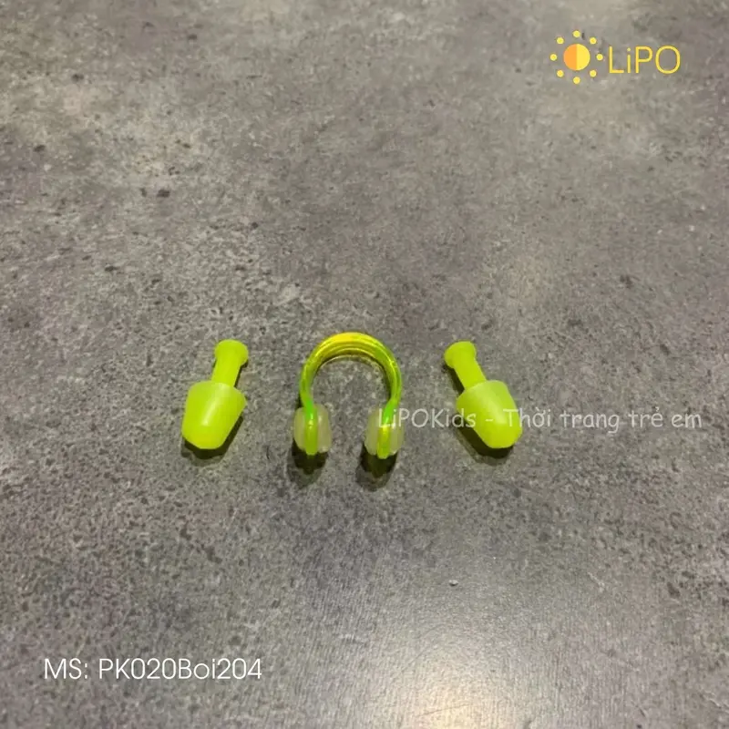 (QUÀ TẶNG) Bộ bịt tai kẹp mũi thiết kế 3D cách âm, ngăn nước Nút nhét i chống nước cho trẻ em/người lớn, sử dụng khi bơi, du lịch Kẹp mũi  Silicon Lipokids Nam Sport 1