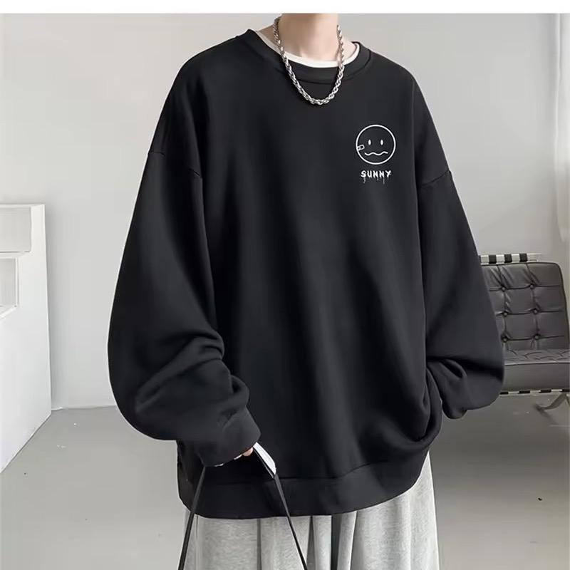 ÁO SWEATER UNISEX NAM NỮ LOGO MẶT BUỒN CÓ BIGSIZE TỪ 35kg đến 100kg CHẤT NỈ MỊN Menswear Tay Dài