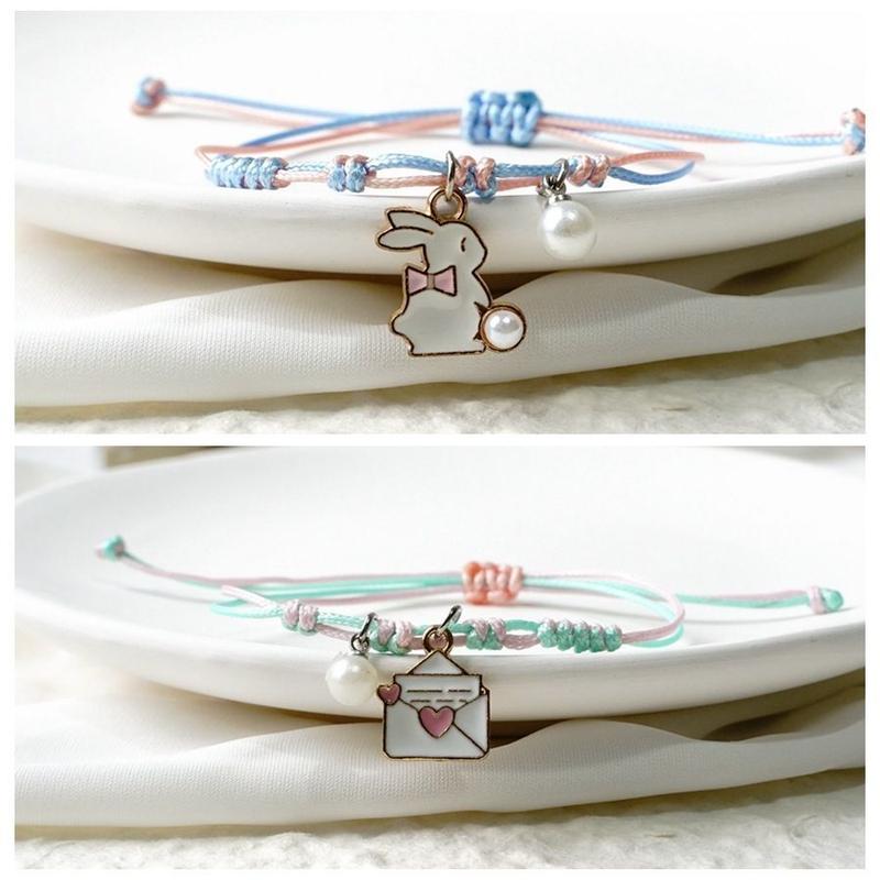 Product Introduction of Cute Student Star Moon Girlfriends' Bracelet Two Three Four Korean Style Mori Style Bracelet Ins Non-Fading Gifts 12