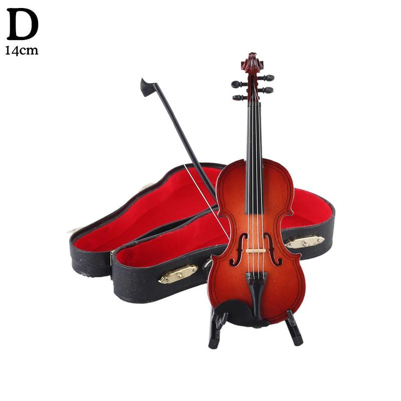 Product Introduction of Handmade Violin Model Decoration Collection Model Gifts With Stand Miniature Musical C7N1 37