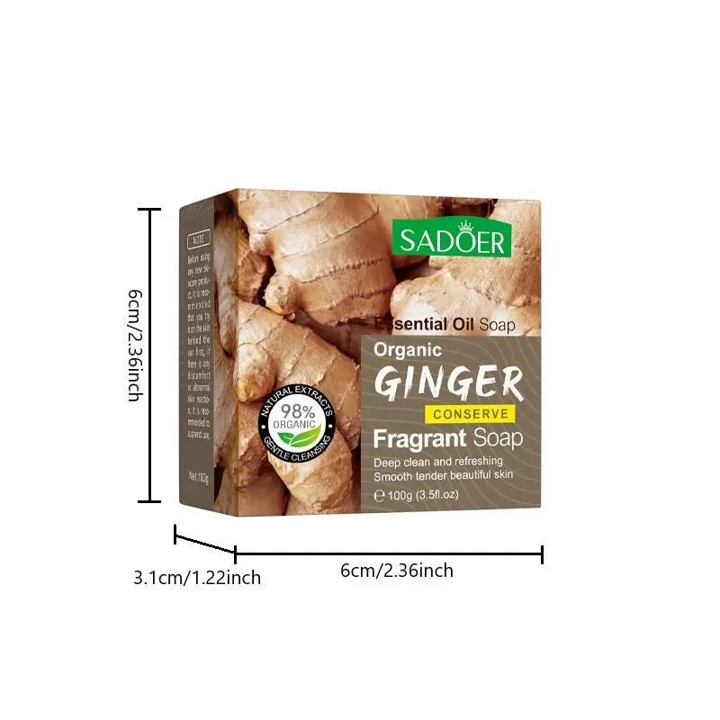 Ginger Essential Oil Soap, 1 Count Handmade Soap, Body Wash & Soap for Women & Men, Bath & Body Care for Daily Use 1