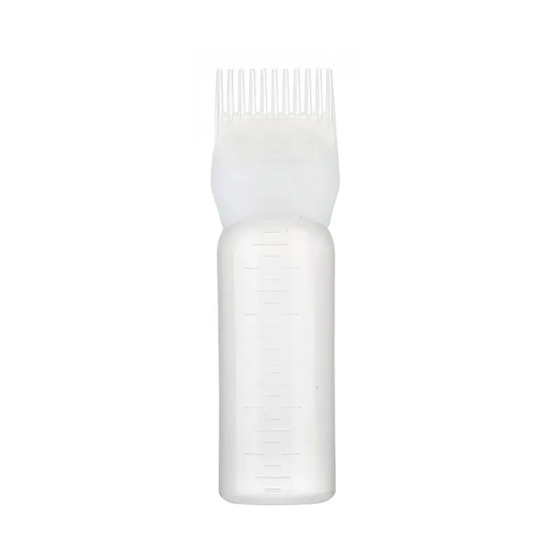 Clear Empty Hair Dye Bottle With Applicator Brush & Scale, Portable Lightweight Root Comb Applicator Bottle, Professional Hair Colouring Comb, Salon Haircare Hair Coloring Styling Tool, Christmas Gift