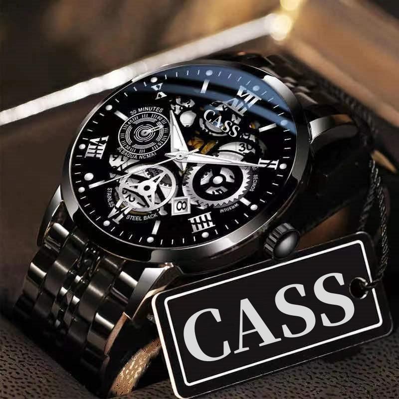Product Introduction of JAM TANGAN PRIA IMPORT 2024 NEW CASS MEN'S WATCH FASHION HOLLOW BUSINESS WATCH TREN WATERPROOF NIGHT LIGHT LUMINOUS QUARTZ QUARTZ SEGOOD WATCHES 15