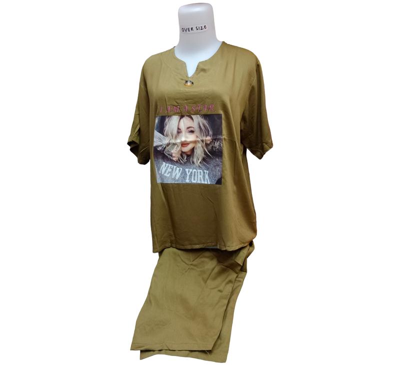 Product Introduction of new sherlyn Setelan Rayon Twill Premium Lengan Pendek Celana 7/8 lembut motif wanita  Panjang Sablon Baju 2