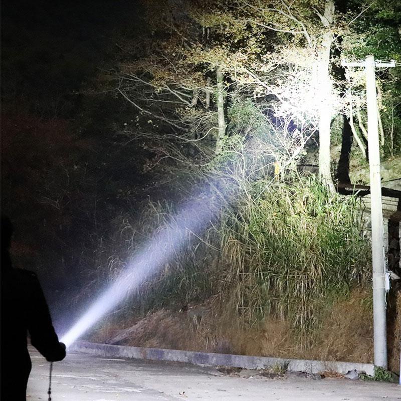 Rechargeable Flashlight, Powerful Telescopic Focusing Torch, High Power LED Flashlight, Professional Outdoor Camping Lighting 3
