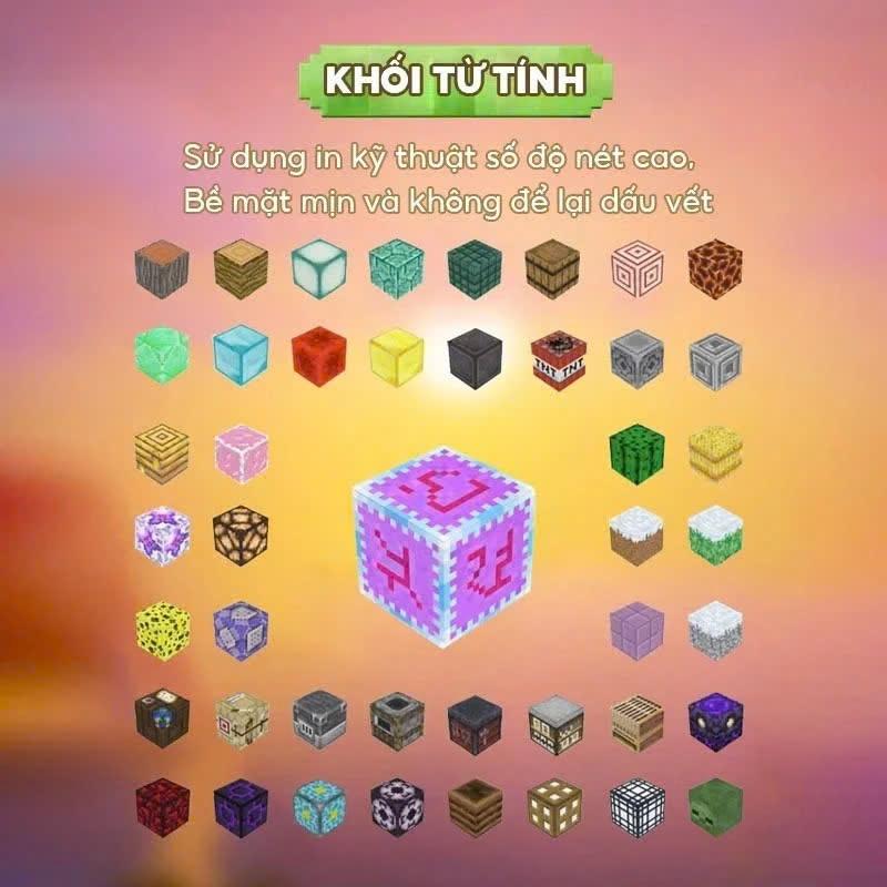 Bộ đồ chơi xếp gạch Khối Nam Châm Minecraft DIY khối xây dựng- đồ chơi giáo dục trẻ em 2