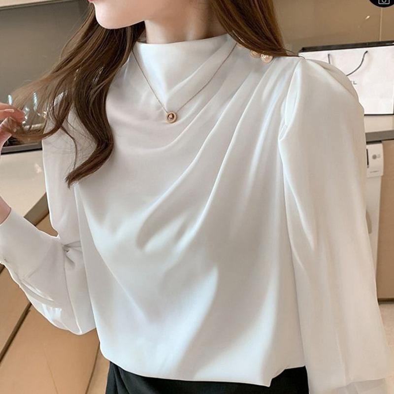 [LOY] Eye-catching Women Blouse Easy Match Polyester Loose Long Sleeve Women Pullover Top for Daily 6