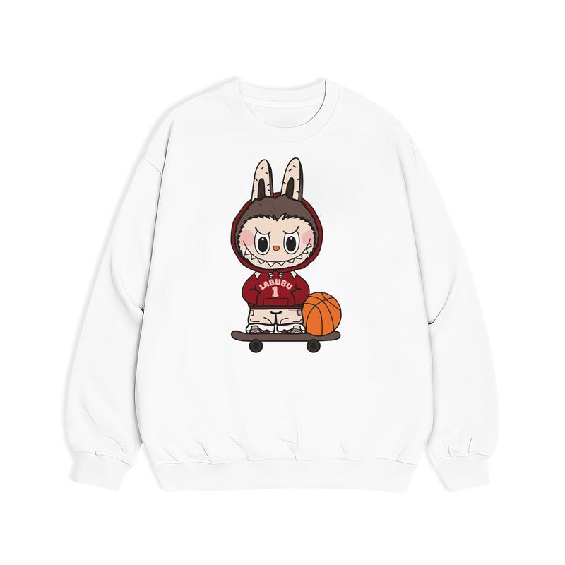Lives - Áo Sweater Nỉ Bông Nam Nữ Trơn Form Rộng Cotton Unisex, Áo Khoác Hoodie Oversize Trend Thu Đông - Labubu Bóng Rổ