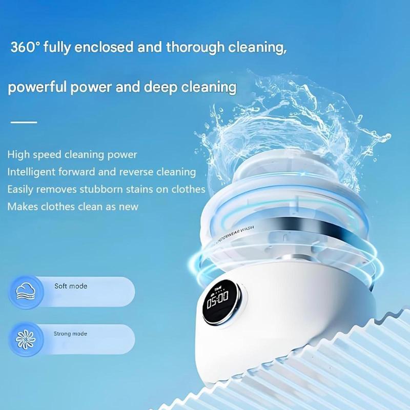 Portable Mini Washing Machine, USB Rechargeable Intelligent Washing Cup, Tumbling Scrubbing Cleaner, Convenient Washing Machine for Home, Dormitory, Travel 8