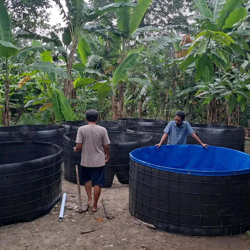 terpal kolam bundar full set tinggal pasang kolam ikan bulat full set 1