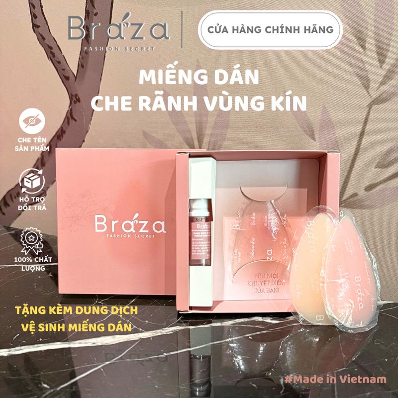 Miếng Dán Silicon Che Rãnh Vùng Kín Tặng kèm ddvs miếng dán - Mặc Bikini Quần Legging Tập Gym Yoga Cao Cấp Braza - 111 Cao Su Trong Suốt Nữ