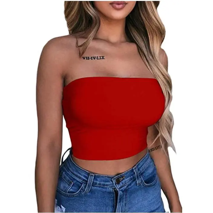 Women Top Shirt, Solid Color Slim-Fit Off Shoulder Low Chest Camisole, Summer Crop Hot Pullover Wild Fashion Tank Cami Tops