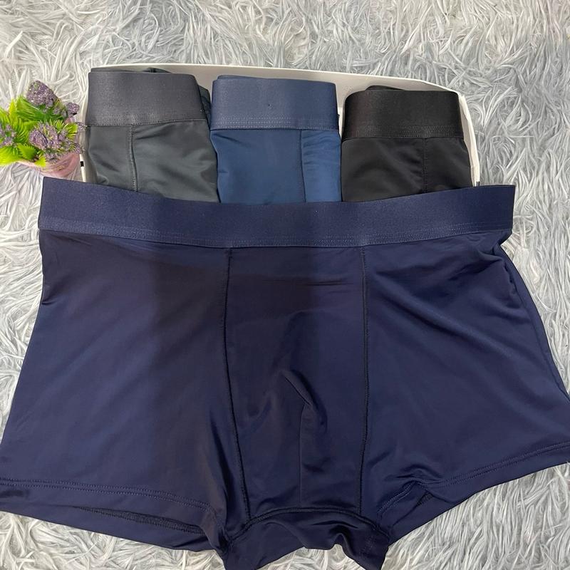 Quần sịp đùi cao cấp lụa băng, quần boxer nam cạp trơn chất liệu lụa băng mát mịn, co dãn đa chiều, mặc thư giãn thoải mái 3