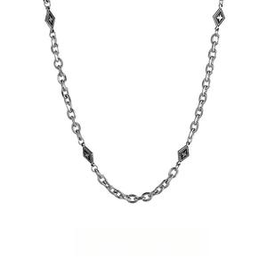 Kalung Keluli Titanium Kapal Terbang Kecil, Reka Bentuk Berbentuk Berlian Minimalis dan Mewah, Sesuai untuk Semua Majlis baddies  chain