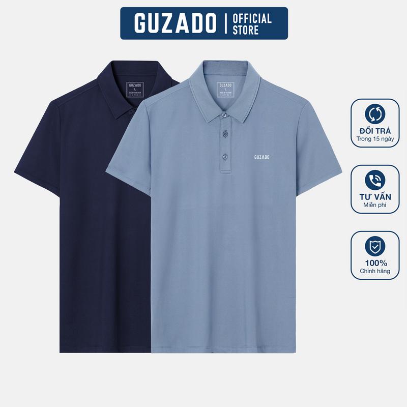  GUZADO - Áo Polo Nam Chất Vải Coolmax Mềm Mại Nhiều Màu Sắc Trẻ Trung Dễ Phối Đồ GPL2501 