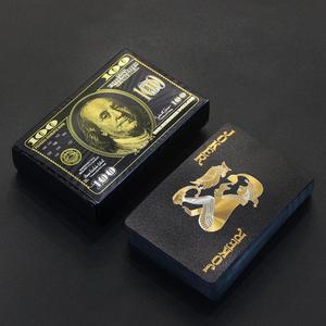 Dollar Themed Playing Cards, 1 Box Plastic Playing Cards, Durable Waterproof Poker Cards, Party Tabletop Card, PVC Card for Party, Daily Life