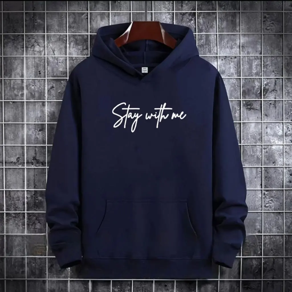 SWEATER HOODIE TULISAN STAY WITH ME / HOODIE MURAH / HOODIE POLOS / HOODIE PRIA DAN WANITA / HOODIE UNISEX