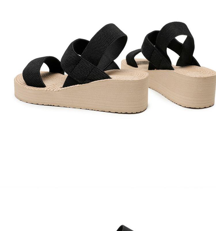 Product Introduction of 2025 Women's Outdoor Sandals Summer New Korean Style Fashionable Cross Strap Fashionable Platform Roman Shoes Sandals 18