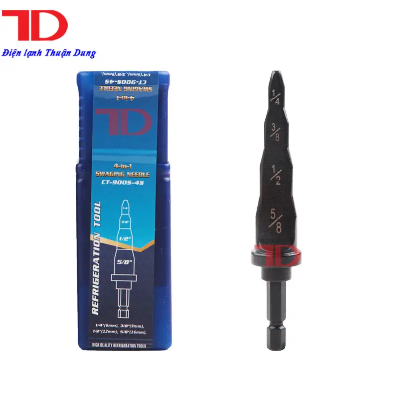 Nong ống đồng bằng khoan Dunnex, model CT-900S-4S, công cụ mở rộng ống 4 trong 1, phi ống (ø6-10-12-16) di động bằng thép chuyên nghiệp, Điện Lạnh Thuận Dung 1