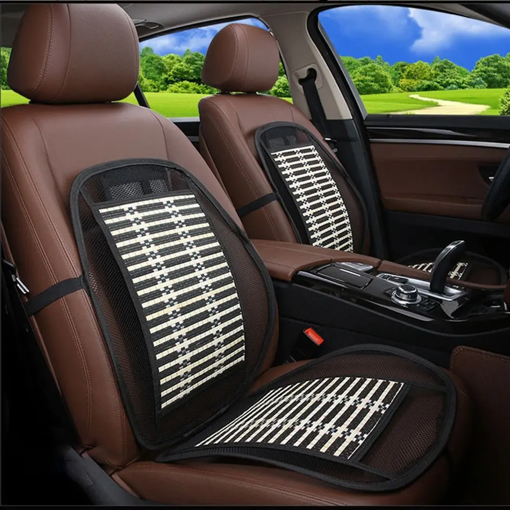 Seat Cover Bamboo Car Steel Wire Cushion Universal One Piece Car Seat Cooling Pad Waist Cool Ice Silk Car Support Lumbar Cushion Silk Unisex