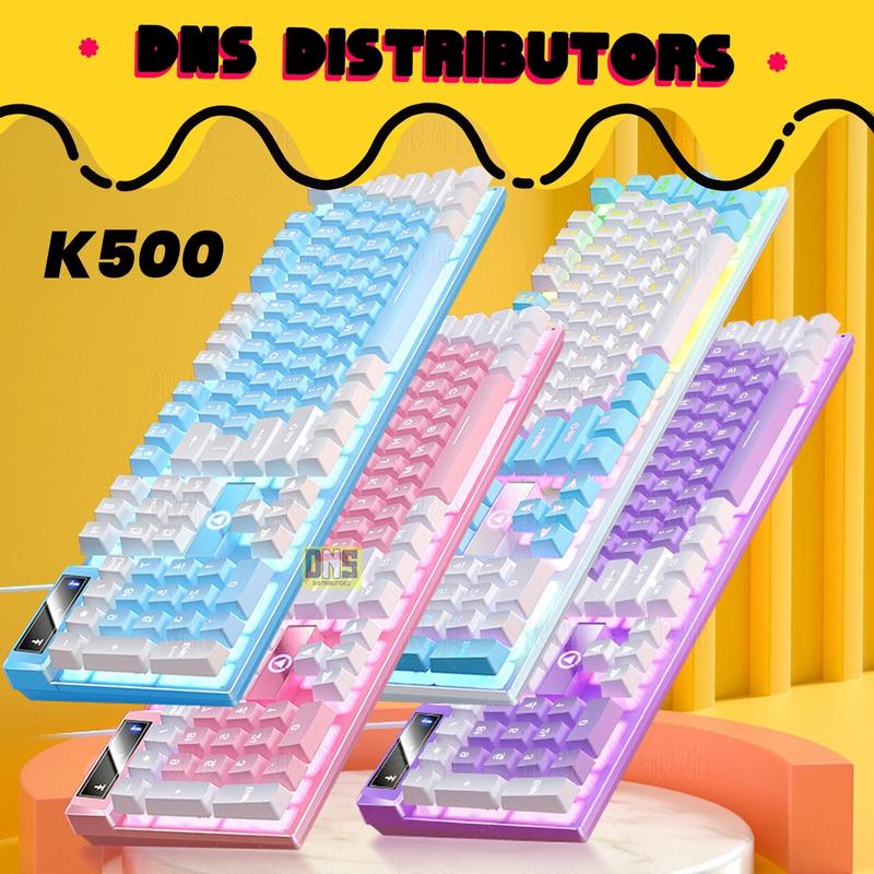 K500 Luminous Backlit Mechanical Gaming Keyboard RGB Light Suspended ...
