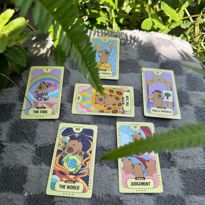 Siêu lạ Bộ bài CAPYBARA TAROT dành cho những tâm hồn bé bỏng cute 3