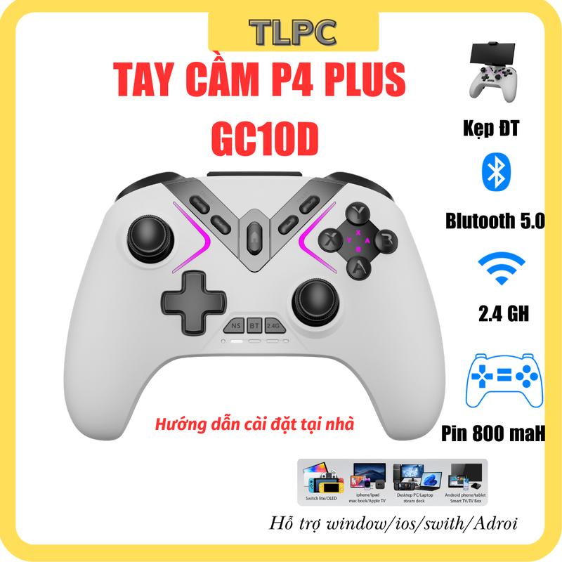 Tay Cầm Chơi Game GC10D không dây bluetooth và cắm dây chơi fifa online 4 cần analog xoay 360 sử dụng gyro trên Ghen sin Dùng cho PC,Laptop ĐT nitendo switch ,tivi ,ps4 full Skill bảo hành Chơi Điện Tử Joystick